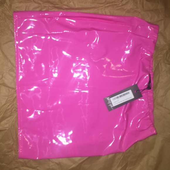 Nasty Gal Dresses & Skirts - Pink latex skirt